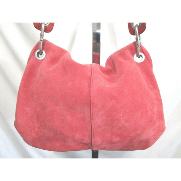 Kipling Medium Size Red Nubuck Leather Hobo Shoulder Handbag - Picture 10 of 12